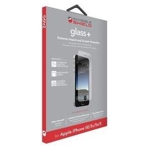 ZAGG InvisibleShield Glass+ - Bildschirmschutz - Crystal Clear - für Apple iPhone 5, 5c, 5s (IP5LGS-F00)