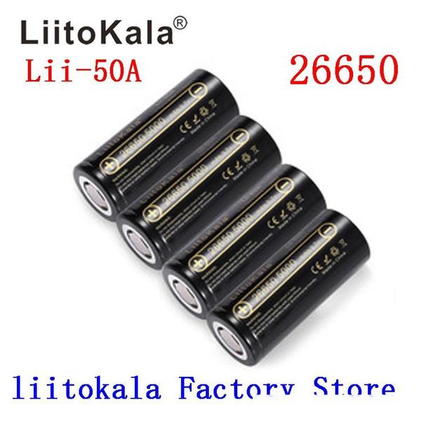 atteries rechargeable batteries hk liitokala lii-50a 26650 5000mah lithium battery 3.7v 5000mah 26650 rechargeable battery 26650-50a suit...