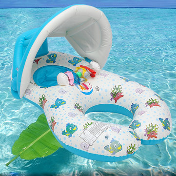 Inflatable Mother Baby Safe Swimming Ring Kids Toy Raft Seat Floating Chair Beach Toy