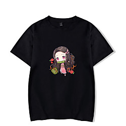 Inspired by Demon Slayer Kamado Nezuko Kamado Tanjirou Cosplay Costume T-shirt Microfiber Graphic Prints Printing T-shirt For Men's / Women's Lightinthebox