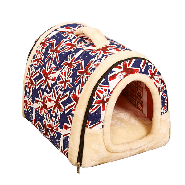 pet house foldable bed mat soft winter leopard dog puppy sofa cushion house kennel nest dog for small medium dogs cat