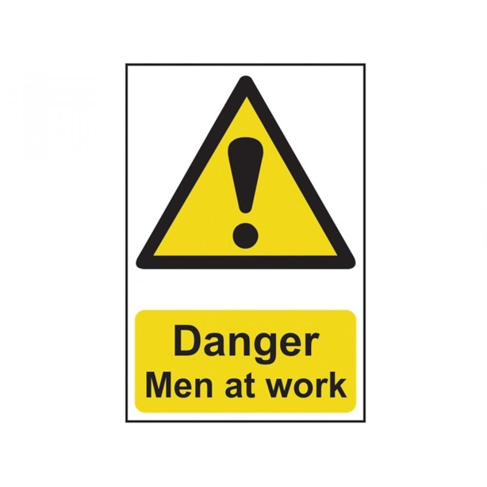 Scan Danger Men At Work - PVC 400 x 600mm