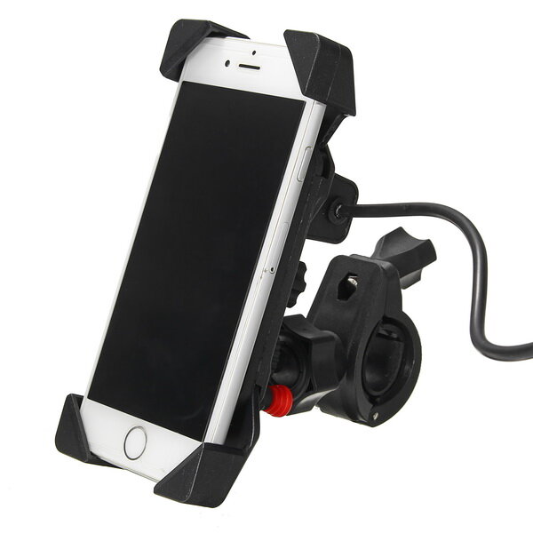 12-24V2.1A Universal Phone GPS USB Chargeable Holder For Electric Scooters Motorcycle Bike Bicycle