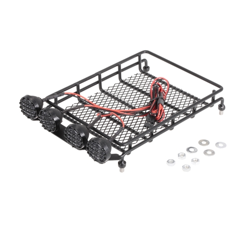 Roof Rack Luggage Carrier & Light Bar for 1/10 Monster Truck Short-Course Rally RC Car Crawler HPI TAMIYA CC01 AXIAL SCX10 RC4WD D90 REDCAT