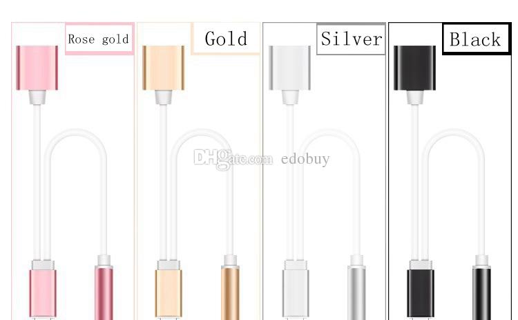 2 in 1 Earphone Audio Charger Adapter Connector Cable For iOS 10 11 12 Charging+Music