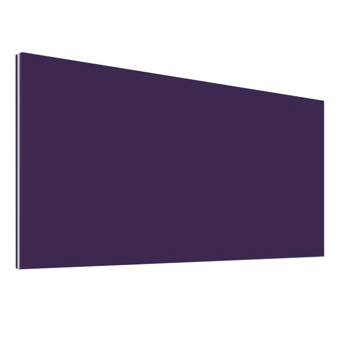 Dark Purple Office Desk Screen 1600mm Wide - Height 380mm