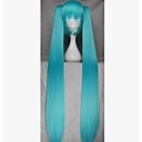 peluca de pelo largo sintético luz del partido azul cosplay peluca de las mujeres