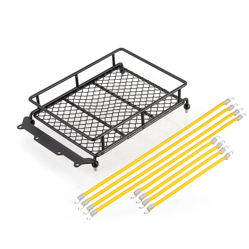 Roof Luggage Rack and Elastic Roof Rack Rope Cord for 1/10 1/8 RC Rock Crawler Truck Axial SCX10 TAMIYA CC01 RC4WD D90 D110 Car