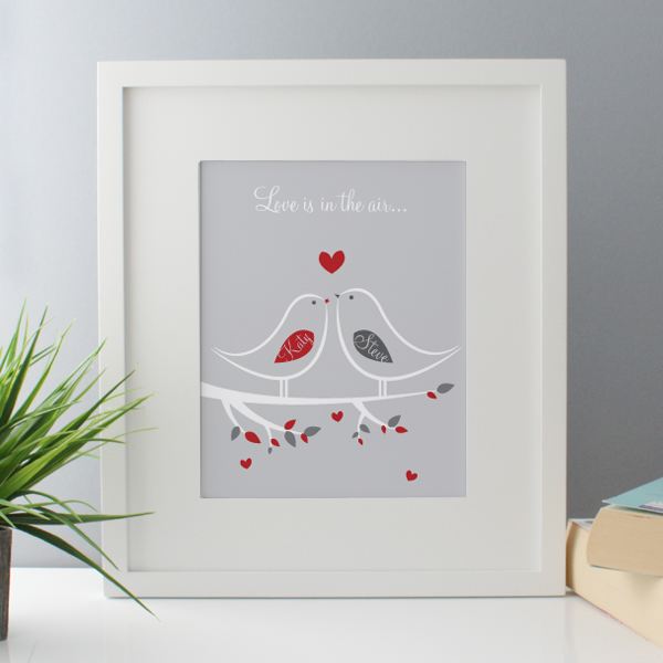 Love Is In The Air Personalised Framed Print