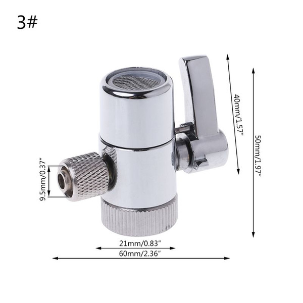 water filter faucet diverter valve ro system 1/4" 2.5/8" 3/8" tube connector