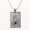 Personalizada del regalo del modelo Virgen María grabado collar