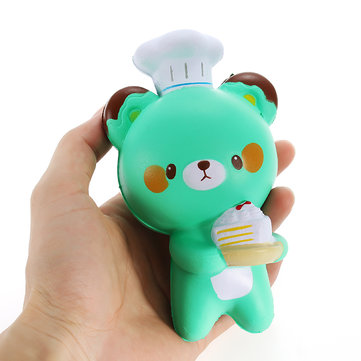 Squishy Bear Baker Chef Jumbo 14cm Slow Rising Collection Gift Decor Soft Squeeze Toy