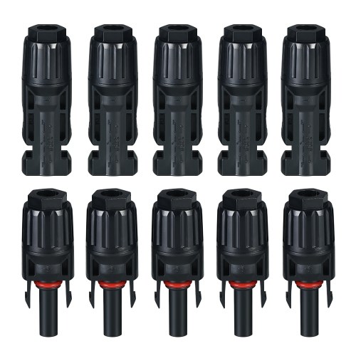 20 Pairs MC4 Male/Female Solar Panel Cable Connectors with Spanner Assembly Tool for PV System