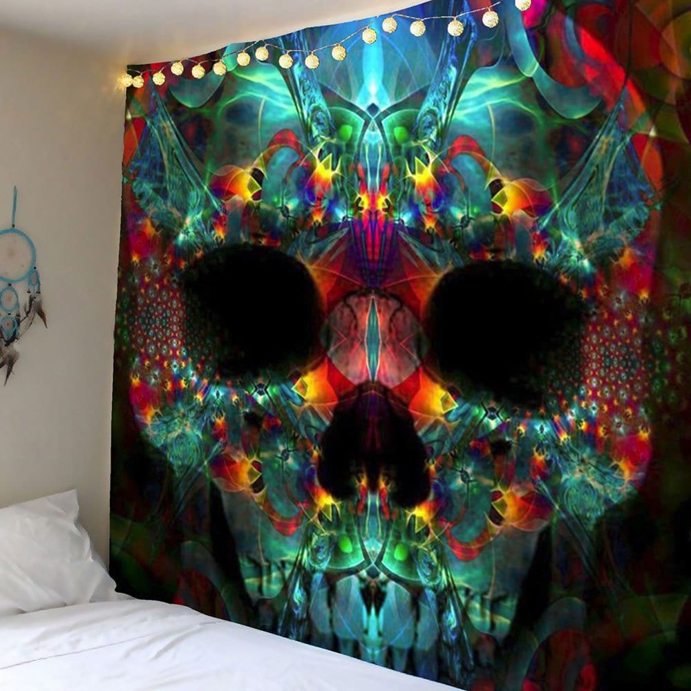 Halloween Skull Wall Art Tapestry