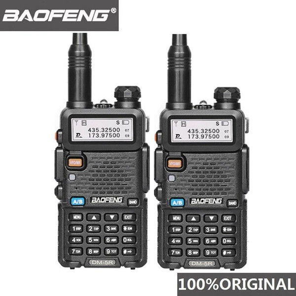 2Pcs Baofeng DM-5R Walkie Talkie Digital DMR Radio VHF UHF DM 5R Ham Radio Amateur HF Transceiver DM5R Compatible with Motorola