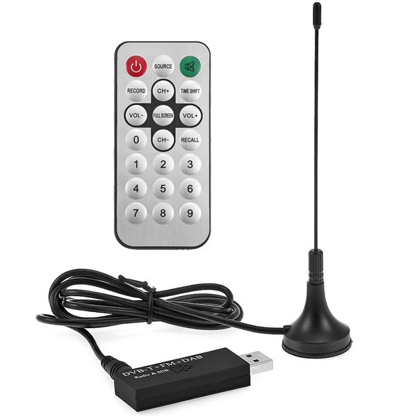 USB 2.0 DVB-T Digital-TV-Turner FM DAB + Empf?nger TV-Stick mit Fernbedienung und Antenne f¨¹r Computer-Laptop ETA-521139