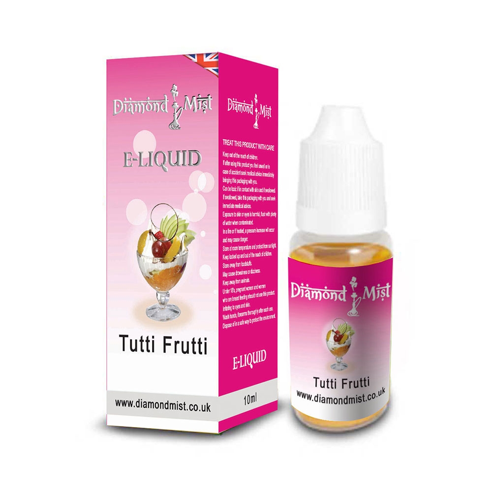 Diamond Mist E-Liquid Tutti Frutti 10ml - 0mg Nicotine Free