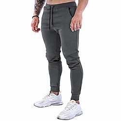 mens joggers slim fit tracksuit bottoms gym jogging sweatpants running trousers dark grey s