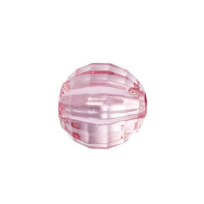Facetten-Perlen, transparent, Ø6mm, 100 Stück, rose