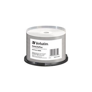 Verbatim DataLifePlus - 50 x CD-R - 700MB 52x - Silber - breite Thermodruckfläche - Spindel (43781)