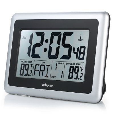 Indoor Outdoor Thermometer Alarm Clock Weather Station Temperature Monitor Automatic Calibration