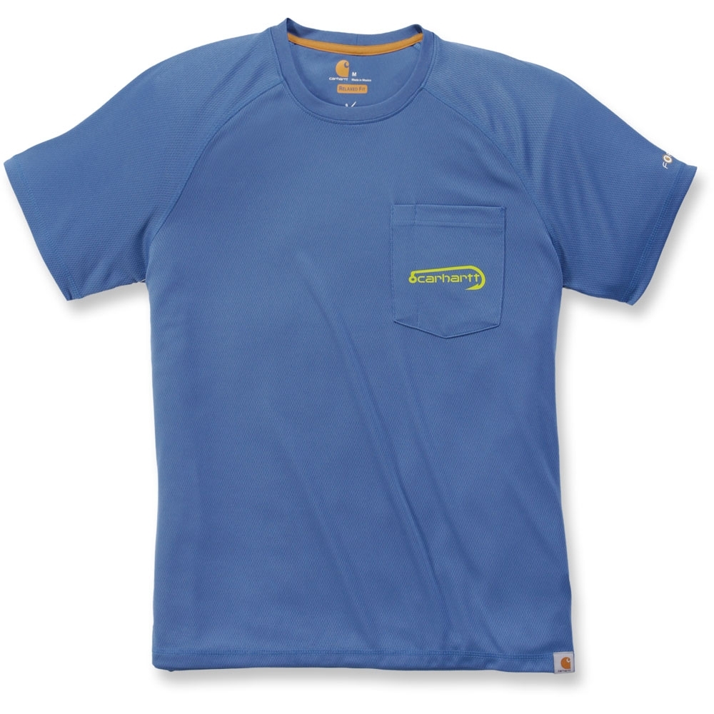 Carhartt Mens Fishing Quick Dry Wicking Short Sleeve T Shirt L - Waist 36-38' (91-97cm)