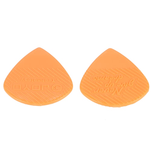 5pcs De Plástico en Forma de Triángulo Púa de Guitarra Púa 3pcs de Negro 2pcs en Naranja