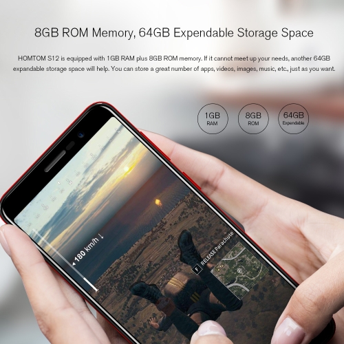 HOMTOM S12 18:9 Full Screen 3G WCDMA Mobile Phone 5-inch  1GB RAM+8GB ROM
