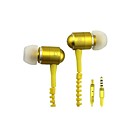 dans les écouteurs de l'oreille à glissière métalliques casque avec prise micro de 3,5 mm pour iphone / htc / samsung (120cm couleurs assorties)