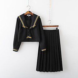 Inspired by JK Schoolgirls Skirt Cosplay Costume Polyester / Cotton Blend Solid Color Cravat For Women's / Top / Top