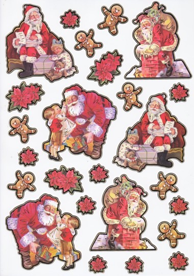 Ultra Gloss Sticker Bogen, Weihnachtsmann