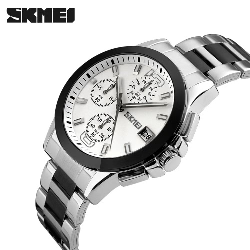 SKMEI 2016 Top Brand New Arrival Men Business Luxury Wristwatch Six Pins Quartz Watch 30M Waterproof Dress Watches Stopwatch