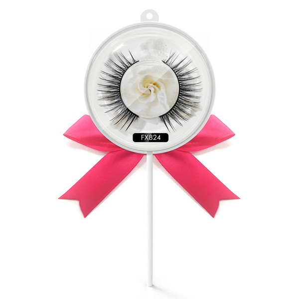new lollipop lahses 3d eyelash crisscross handmade 8 styles natural soft flower background factory direct sale