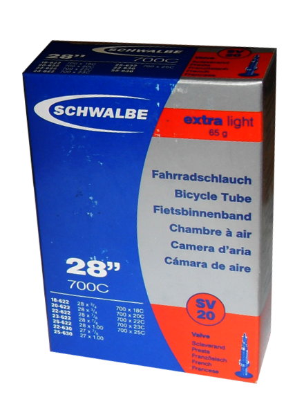 SCHWALBE SV20, 700c 18-25 Presta 40mm, Lightweight Inner Tube