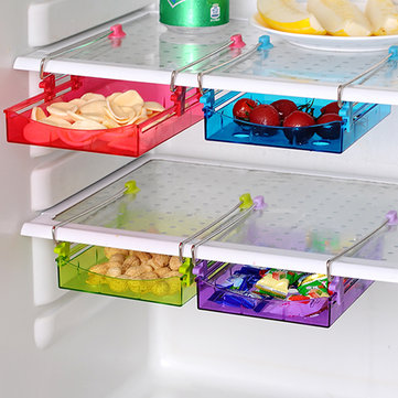 Multipurpose Fridge Storage Refrigerator Organizer Sliding Drawer Space Saver Shelf