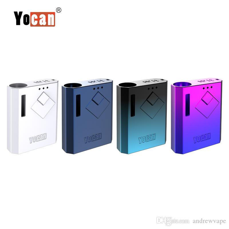 Authentic Yocan Groote Yocan Wit Box Mod 500mAh Adjustable Voltage Vape Battery Magnetic 510 Adapter For Empty Thick Oil Cartridges Original