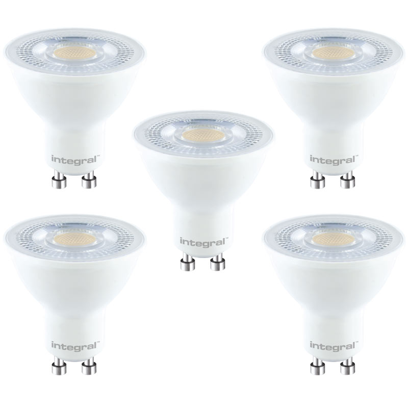 Integral GU10 LED Classic Bulb PAR16 4.5W (50W) 2700K (Warm White) Non-Dimmable Lamp - 5 Pack