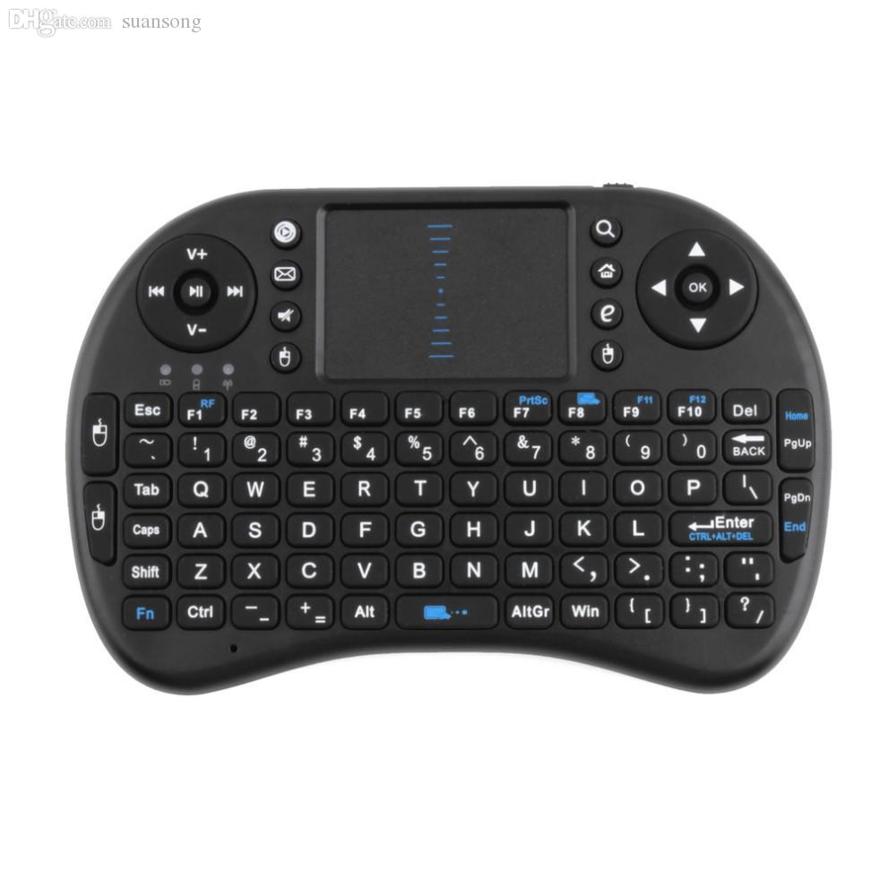 Wholesale-1Pcs Mini Wireless Keyboard 2.4G with Touchpad Handheld Keyboard for PC Android TV Black Drop Shipping