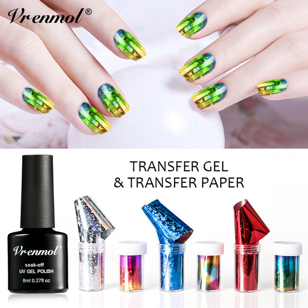 vrenmol paper nail art sticker 3d glitter manicure tools super sticky professional nail art