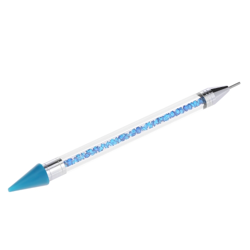 Rhinestone Dotting Pen Nail Dotting Tool Puntas de Cabeza Doble Perlas Picker Wax Pencil Handle Manicure Tool