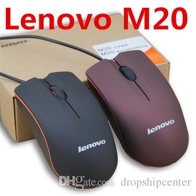 Lenovo M20 USB Optical Mouse Mini 3D Wired Gaming Manufacturer Mice With Retail Box For Computer Laptop Notebook