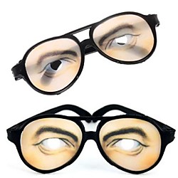 1 paire impression hommes d'oeil blague verres drôles pour costume de halloween (de 15.5x6cm)