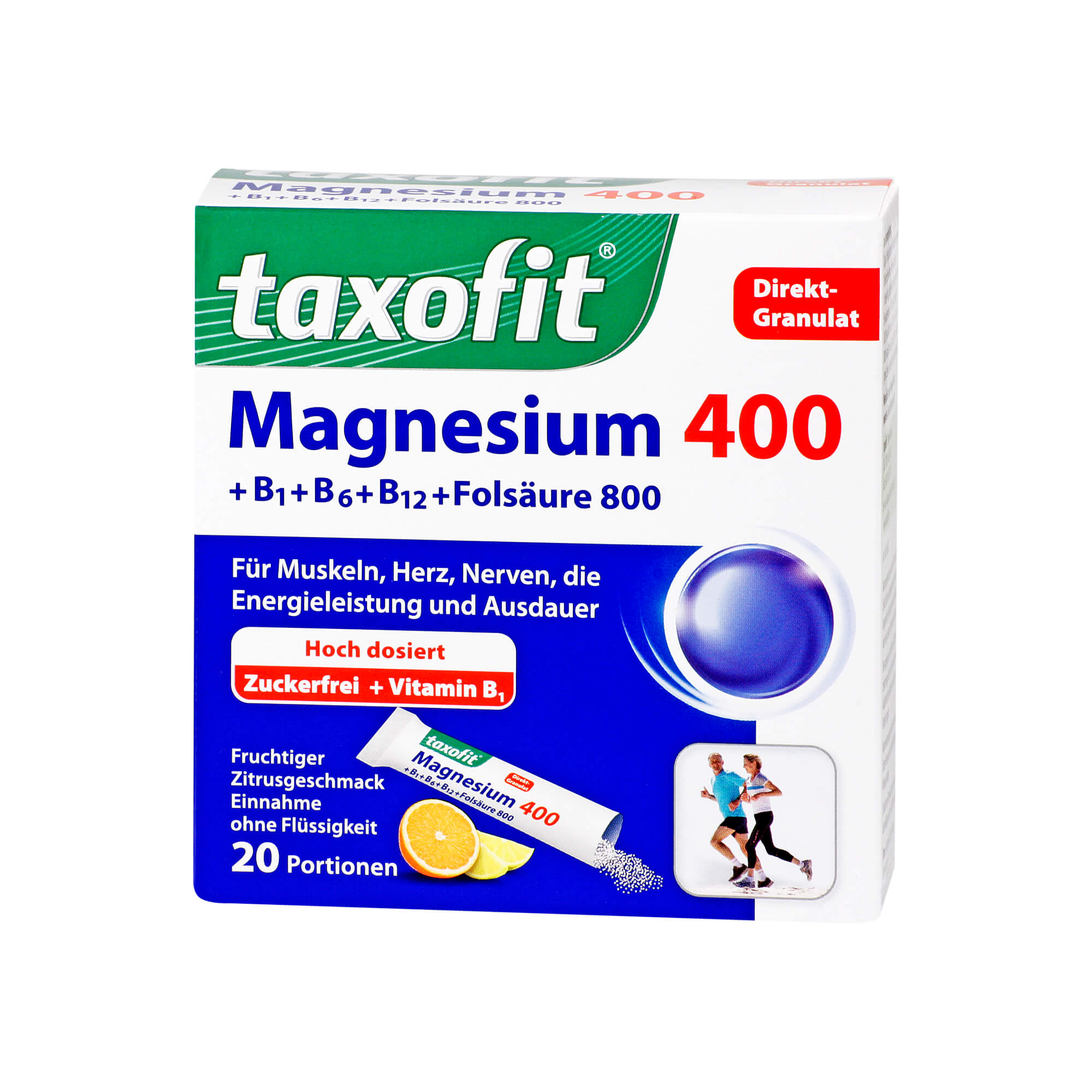 Taxofit Magnesium 400 + B1 + B6 + B12 + Folsäure 800