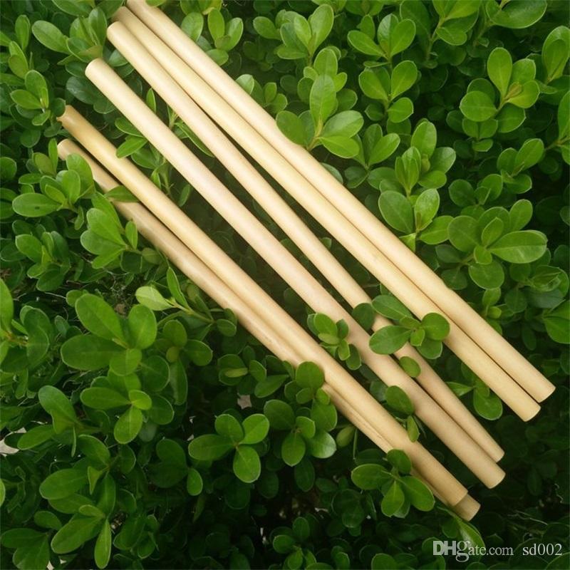 Natural Bamboo Drinking Straws Juice Water Beer Straw Reusable Eco Friendly Tubularis For Party Birthday Wedding 2 5zd CB