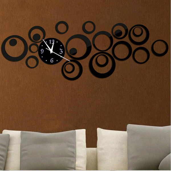 2020 New Acrylic Diy Wall Clock Clocks Watch Reloj De Pared Modern Design Needle Abstract Horloge Large Decorative Duvar Saati