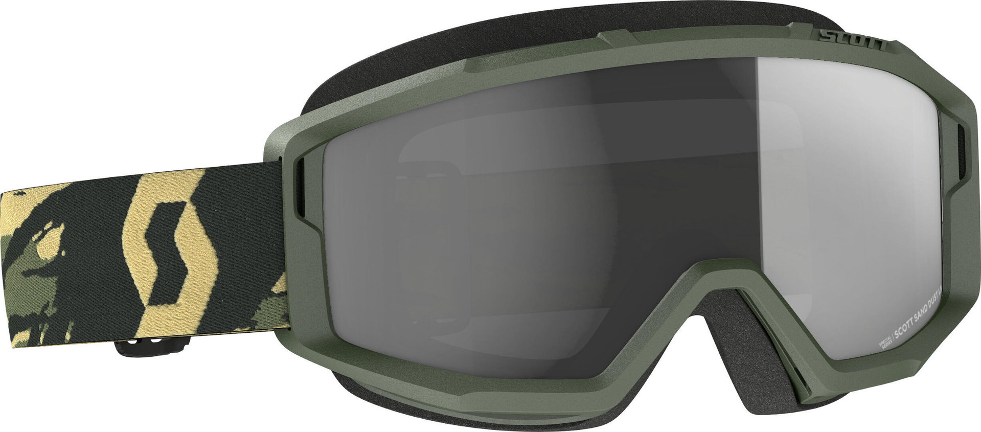 Scott Primal Enduro camo kaki Motocross Goggles, black-red-orange, black-red-orange, Size One Size