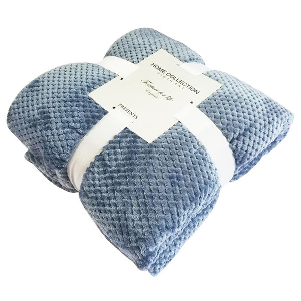 practical super soft blanket flannel aircraft sofa use office children blanket towel travel fleece mesh car travel cover