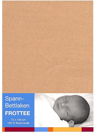 Baby Plus Spannbettlaken Frottee 70x140cm sand