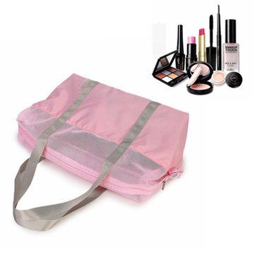 Waterproof Travel Cosmetic Mesh Storage Bag Makeup Beach Swimming Organizer