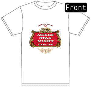 Beer Logo Round Neck T-Shirt - Small 38 Front & Back